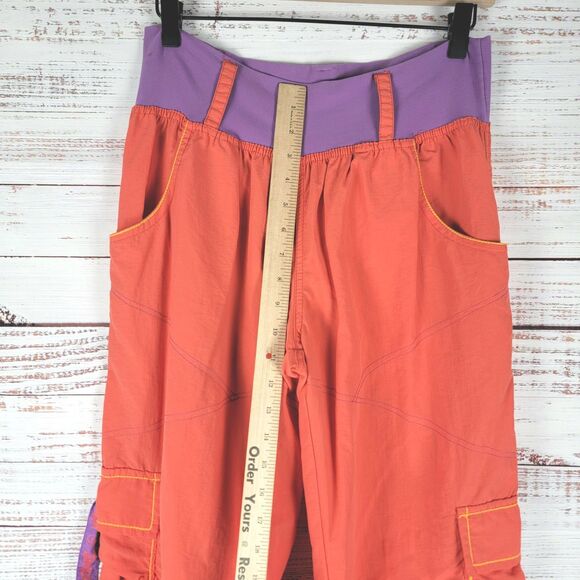 ZUMBA Womens XL Nylon Cargo Pocket Pants Elasticated Dance Fitness High Waist - Picture 7 of 15